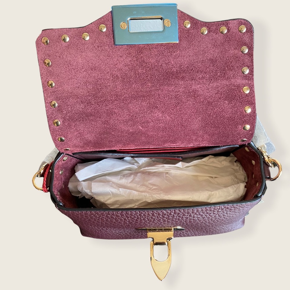 NWT Valentino Mini Rockstud Leather Crossbody Bag - Picture 9 of 12